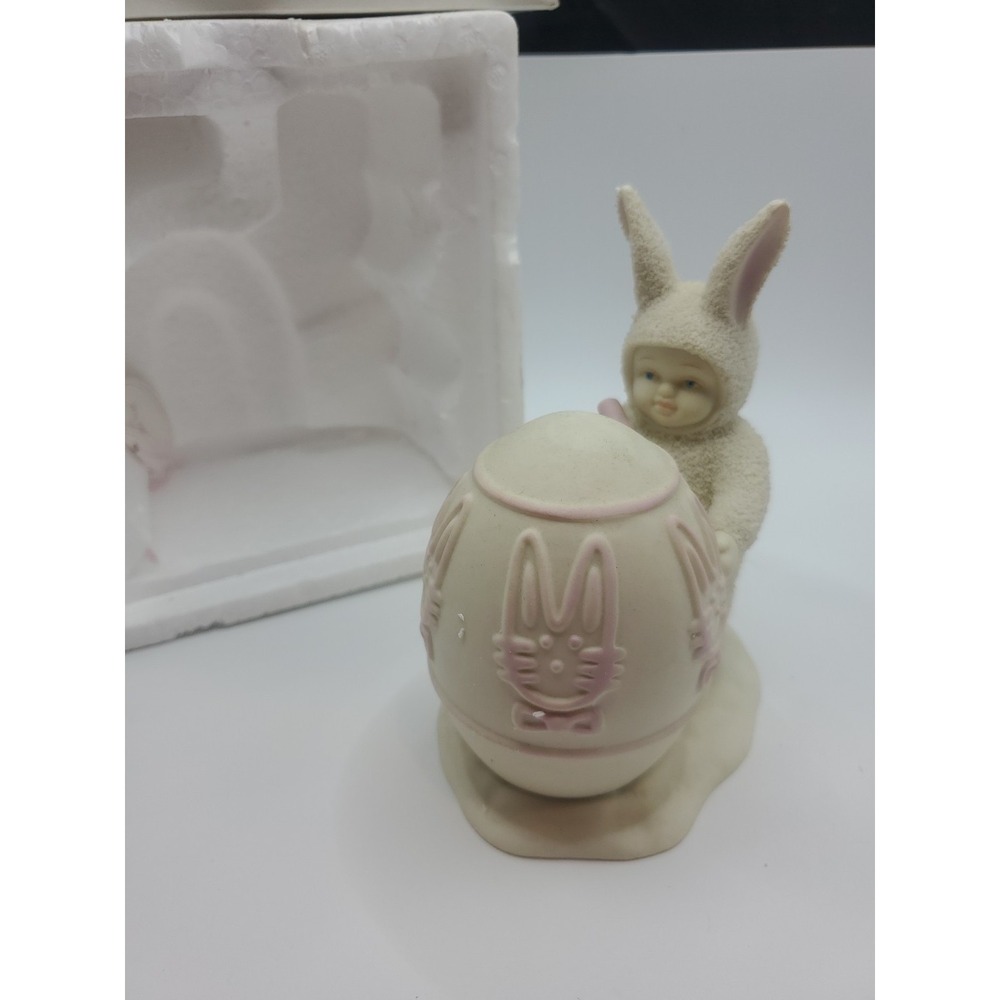 Snowbunnies dept 56 figurines "I'll Color The Easter Egg" 1996 In Box